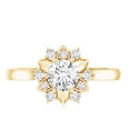 thumbnail image 4 of Rosec Jewels Lab Created Diamond Flower Engagement Ring for Women (EF-VS Quality Certified), 18K Yellow Gold, US 10.00, 4 of 8