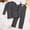 Dark Gray, variant on Girls Casual Outfits Toddler 2 Piece Set Ribbed Knit Cardigan and Matching Pants Sets Dark Gray Size 1 Years