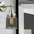thumbnail image 4 of 203-PN-G53 Innovations Lighting Bell - 1 Light Wall Sconce In Industrial Style-10 Inches Tall and 5 Inches Wide-Polished Nickel Finish-Light Smoke, 4 of 4