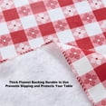 thumbnail image 3 of Red Café Bistro Tavern Check 52 x 52 inch Square Vinyl Dining Tablecloth with Flannel Backing, 3 of 9