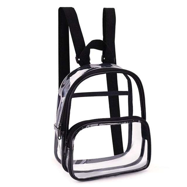 Fashionable Backpack Stylish Design Practical Large Capacity Versatile Zipper Closure Trendy Transparent Pattern Unisex Travel Durable Material