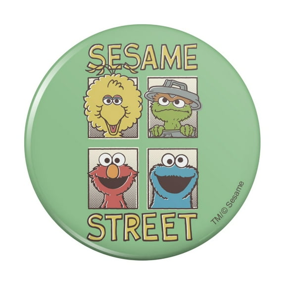 Sesame Street Vintage Comic Panels Pinback Button Pin