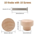 thumbnail image 2 of Pomos de madera para gabinetes Bmgop, 35 mm, redondos, parte superior plana, 10 unidades, 2 of 5