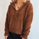 thumbnail image 5 of Ailaofu Womens Fuzzy Fleece Half-Zip Pullover Sweatshirt Fall Lapel Long Sleeve Casual Outerwear, 5 of 5