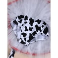 thumbnail image 6 of iiniim Halloween Costume for Girls Sleeveless Dance Leotard Ballet Tutu Dress with Spotted Dog Tail White Black 12, 6 of 7