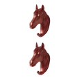 thumbnail image 2 of Toystoory Animal Wall Hanger Hanging Hook Decor Supply Ornament Resin Decorative Clothes Craft for Bedroom Office Corridor Oro rosa Cabeza de caballo 2Conjunto, 2 of 6