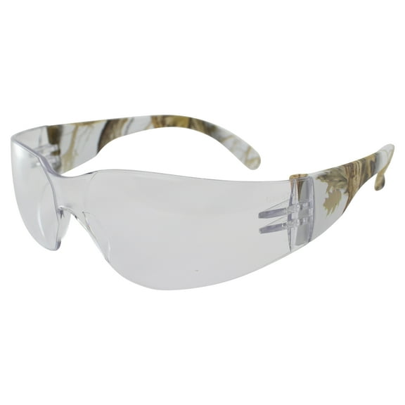 Global Vision Eyewear Rider White Camo Rider Safety Glasses Clear Lens ANSI Z87.1