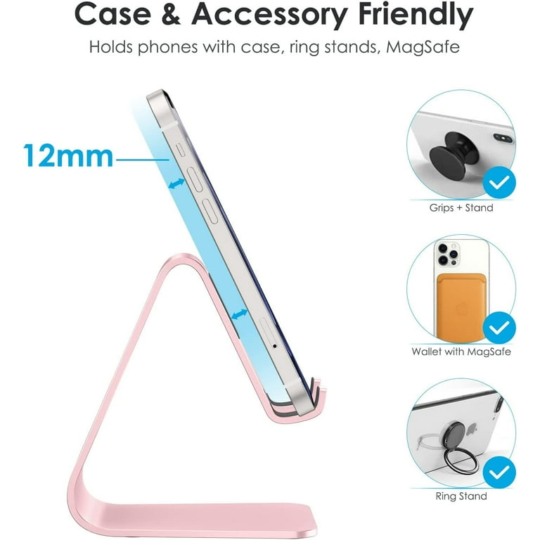 Stand for MagSafe Charger, OMOTON Foldable Phone Stand Holder for MagSafe  Accessories, Not Include Charger or Cable, Compatible with iPhone
