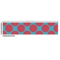 thumbnail image 3 of Ambesonne Vintage Fabric by the Yard Upholstery, Circles Dots Triangles Art, 2 Yards, Dark Seafoam Magenta, 3 of 5