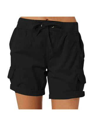 NECHOLOGY Plus Size Shorts For Women Women's Petite Flex-to-go Mid-Rise  Relaxed Fit Cargo Bermuda Short Black X-Large