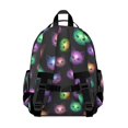 thumbnail image 3 of Galaxy Cat Head Black Pattern Cute School Backpack Bag for School with Padded Back and Adjustable Shoulder Straps 15.25"x11.5"x5.25", 3 of 5