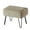Tanga-Grey, variant on Home Soft Things Jacquard Chenille Stool Chair Upholstered Footrest Ottoman with Black Metal Legs and Padded Seat, Kasula-Light Brown, 19" x 13" x 17"