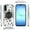 Black & White Floral, variant on XPM for Samsung Galaxy A17 5G Phone Case, Pattern Design Hybrid with Invisible Ring Stand & Magnetic Back, Shockproof Protective Grip Cover for Galaxy A17 (Flower Bee Teal)
