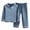 Blue4, variant on Toddler Kids Boys Girls Underwear Set 2 Piece Warm Fleece Baselayer Tops and Bottoms Outfits
