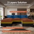 thumbnail image 6 of Ovios 108" Modular Sectional Sofa U-Shaped Cloud Couch with 2 Ottomans, Comfy Living Room Furniture, Chenille, Black, 6 of 10