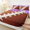 thumbnail image 4 of Erosebridal Football Ice Cream Queen Sheet Sets 4 Pieces for Teens Boys,Kids Sport Rugby Bed Set,Luxury Bedroom Decor, 4 of 5