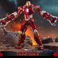 thumbnail image 2 of Nueva figura de acción Iron Man Mk35 Mk41 Marvel Studios Infinity Saga Iron Man Mk47 modelo de escritorio decoración juguetes muñecas regalos de cumpleaños para niños, 2 of 5