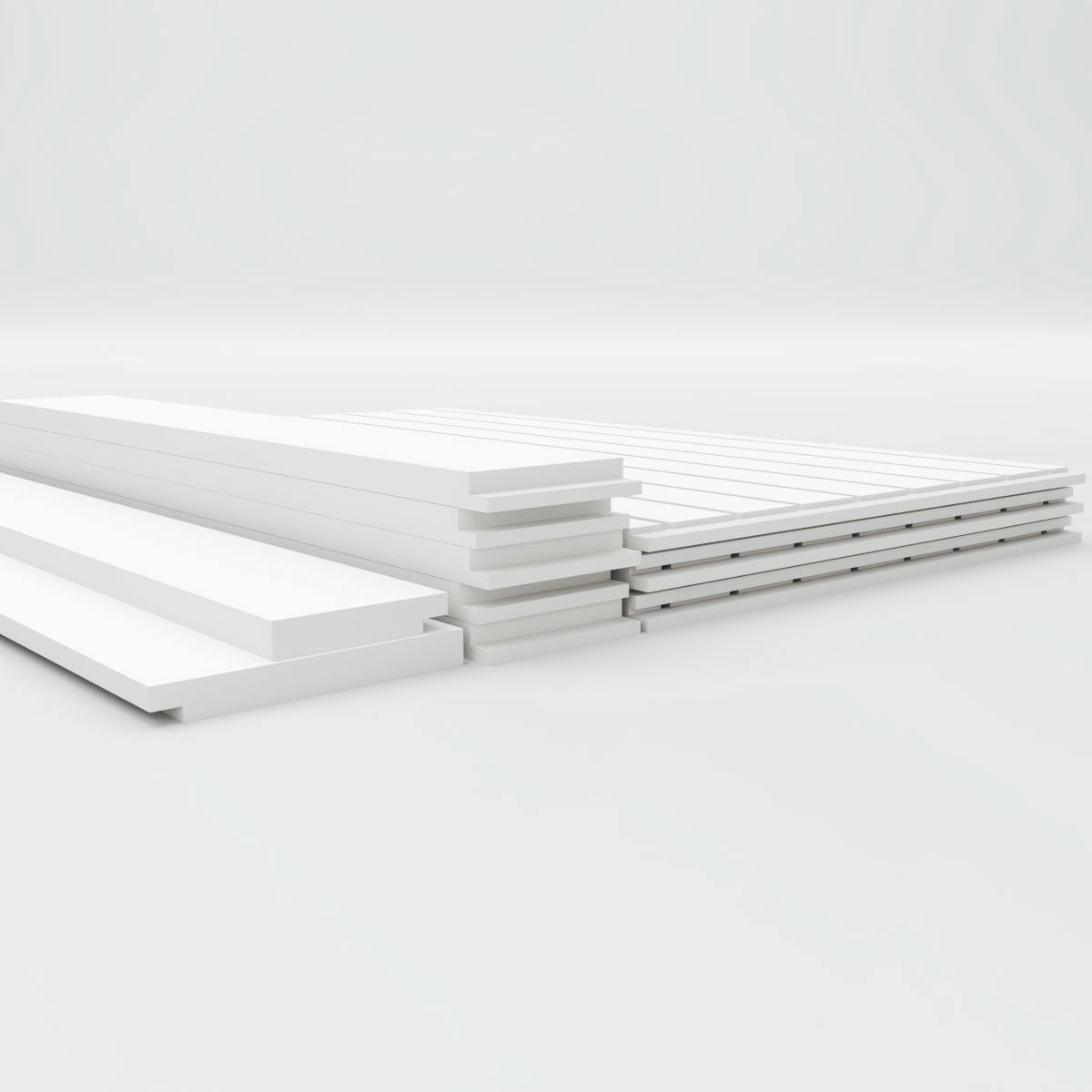 Ekena Millwork 36"H x 94 1/2"W Framed Beadboard PVC Wainscot Paneling Kit