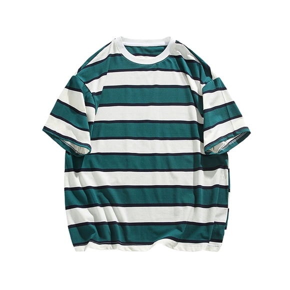 Mens Shirts Sale Clearance! Women Y2K Stripes T-Shirt Vintage Graphic Tee Korean Preppy Short Sleeve Baggy Top Casual Retro Japanese Streetwear Men