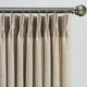 thumbnail image 2 of Cortinas plisadas traslúcidas beige, 2 paneles, con pestaña trasera, ganchos de lino grueso, texturizado, estilo bohemio y campestre, para comedor y recámara, 2 of 4