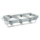 thumbnail image 2 of Calentador de comida para Buffet, recipiente para calentar alimentos, plato de comida transparente portátil multiuso, plato de frotamiento Rectangular 15 l 3 compartimentos, 2 of 10