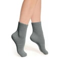 thumbnail image 2 of COUVER Women’s Fuzzy Fleece Cabin Slipper Socks, Charcoal, Size 5–9, 3 Pairs, 2 of 8