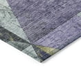 thumbnail image 4 of Addison Rugs Chantille Indoor/Outdoor Transitional Geometric Eggplant Washable Round Rug, 8' x 8', 4 of 6