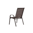 thumbnail image 3 of Set of 6 Outdoor Patio Chairs, Stackable Camping Chairs with Breathable Textilene Fabric, High Back with Armrests for Garden, Pool, Beach, Brown, 3 of 7