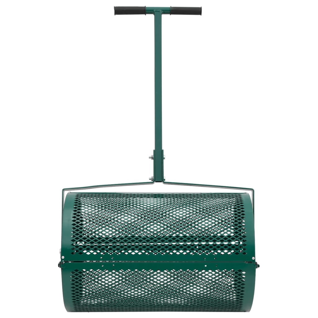 vidaXL Compost Spreader Green Ø15.7"x23.6" Steel