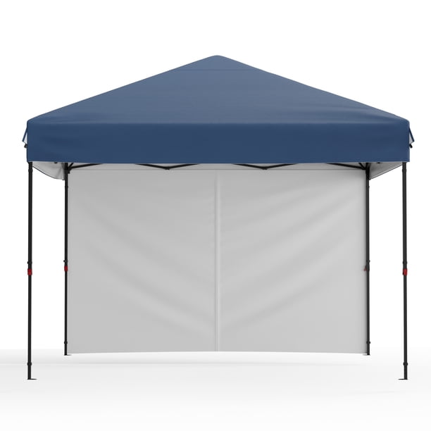 Carpa Plegable para Exterior 3x3m - Montaje Rápido por una Perfil - Impermeable, Resistente a Rayos UV, Tejido Oxford 210D Plateado - Incluye 1 Pared Lateral - Perfecta para Jardín, Picnic