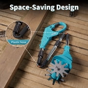 FOUKUS Cordless Electric Tiller Cultivator – Lightweight Foldable Garden Tool with Dual Battery Power, Adjustable Handle – Ideal Rotary Cultivator for Lawn, Gardening, Small Gardens