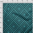 thumbnail image 3 of oneOone Viscose Chiffon Turquoise Blue Fabric Geometric Sewing Craft Projects Fabric Prints By Yard 42 Inch Wide, 3 of 4