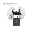thumbnail image 3 of Vikakiooze 2023 5 Meters 20 Lights Christmas Decoration Snow Pompom Winter Decoration LED Hair Ball Lantern Solar String Lights, 3 of 8