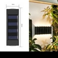 thumbnail image 4 of Luces solares Lámpara de pared impermeable Valla de jardín Luces de pasarela al aire libre Luz solar LED Calle Escalera Decoración Paisaje Iluminación y accesorios Luz calida, lente convexa 2 LED Billuyoard HA072714-02, 4 of 6
