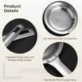 thumbnail image 3 of 2 Pcs Stainless Steel Slotted Spoon Set, Food Strainers for Skimming and Draining, Includes 10 cm/3.94 in and 12 cm/4.72 in Strainers, Ideal for Hot Pot and Kitchen Use, 3 of 5