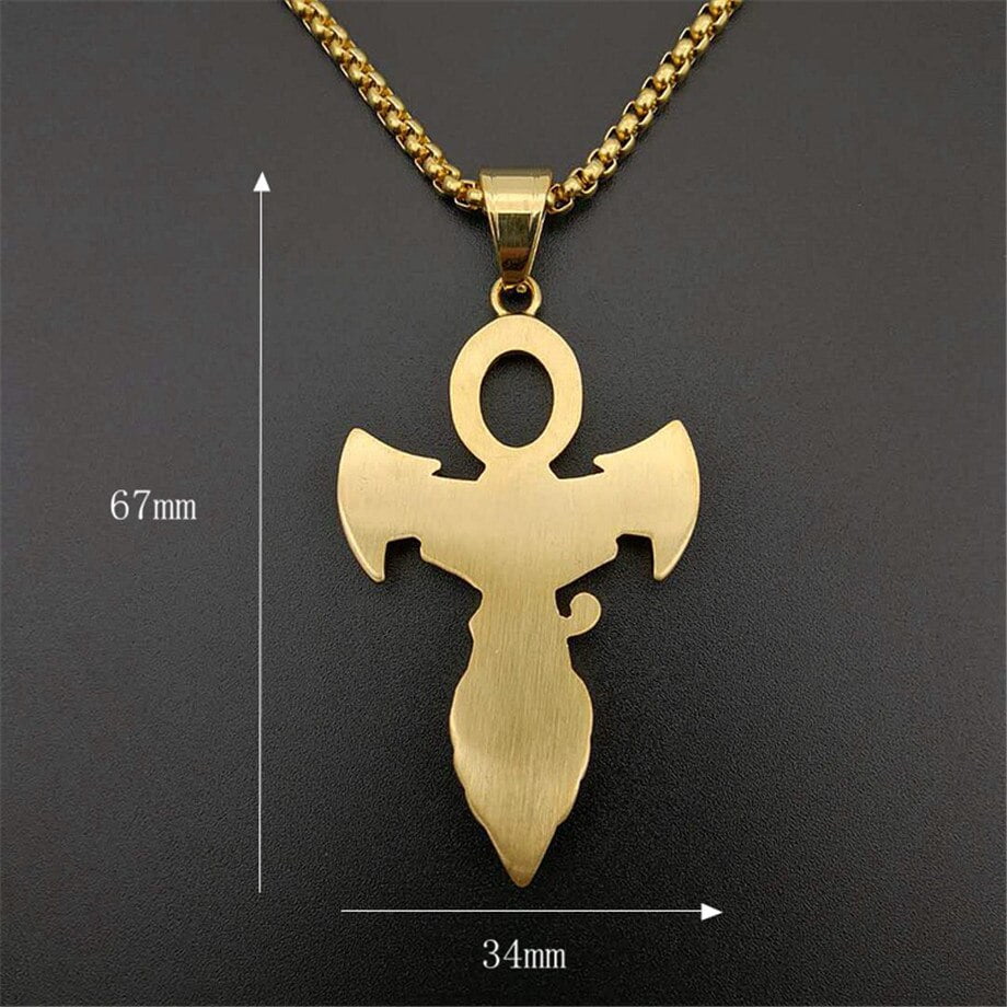 Lovelord Egyptian Ankh Cross Pendant Necklace For Women/Men 14k Yellow Gold  Eye of Horus Necklace Iced Out Bling Egypt Jewelr