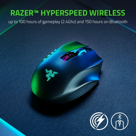 Razer - Naga Pro Wireless Optical with Interchangeable Side Plates in  2, 6, 12 Button Configurations Gaming Mouse - Black