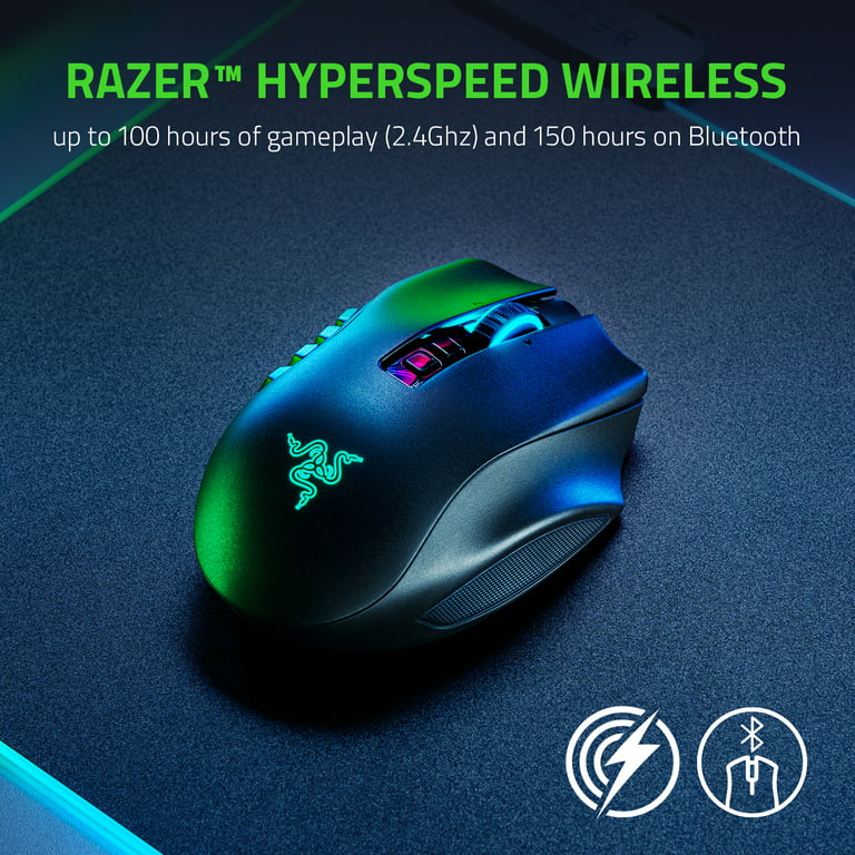 Razer Naga Pro Wireless Optical Gaming Mouse for PC, Interchangeable Side  Plates, Chroma RGB, Black