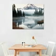 thumbnail image 2 of Chilfamy Canvas Wall Art Picture 20x16in for Living Room Bedroom Wall Art Foggy Forest 20x16in, 2 of 3