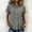 Gray women cotton linen blouse a1, variant on MORESEC Women Cotton Linen Short Sleeve Button Down Blouses Solid Casual Loose Tops Summer Collared Shirt Party Fits For Vacation, Red 2XL