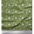 thumbnail image 1 of Soimoi Modal Satin Fabric Leaves & Floral Block Fabric Prints by Yard 42 Inch Wide, 1 of 3