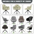 thumbnail image 6 of Xoenoiee Cactus Flower Print Curved Back Chair Slipcover Stretch Dining Chair Cover Kitchen Chair Cover Modern Arc Shaped Armrest Counter Height Bar Stools Covers for Kitchen Party Banquet Decor, 6 of 7