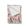 thumbnail image 2 of Flower Soft Flannel Fleece Throw Blanket, Vintage Pastel Colors of Abstract Floral Image with Doodle Flower Motifs and Dots, Cozy Plush for Indoor and Outdoor Use, 70" x 90", Multicolor, by Ambesonne, 2 of 6
