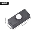 thumbnail image 2 of fastboy Reliable Performance Wired Door Bell Button Convenient Replacement Wired Connection Plastic Doorbell Black, 2 of 6