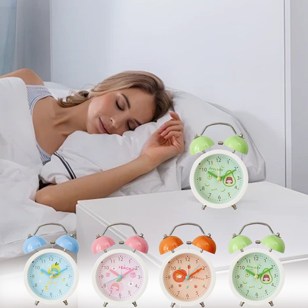 Ganfancp Escuela Primaria Estudiante Reloj Despertador Reloj de Cabecera de Los Niños Simples Pequeño Reloj Despertador Reloj de Escritorio Saltar Segundos No Silencioso Artículos En Liquidación 1* D