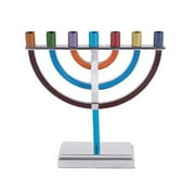 Yair Emanuel 7 Branch Menorah Mulitcolor Rounded Cups and Branches Large Size