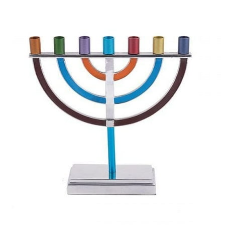 Yair Emanuel 7 Branch Menorah Mulitcolor Rounded Cups and Branches Large Size