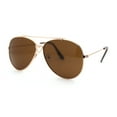 thumbnail image 2 of Girls Kids Size Heart Charm Bridge Classic Officer Sunglasses Gold Brown, 2 of 5