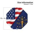 thumbnail image 2 of America Indiana Flag Leather Drink Coasters for Drinks (6 Pack) for Tabletop Protection Octagon, 2 of 6