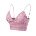 thumbnail image 3 of Made by Olivia Women's Textured Open Back Laced V-Neck Crop Top, 3 of 5